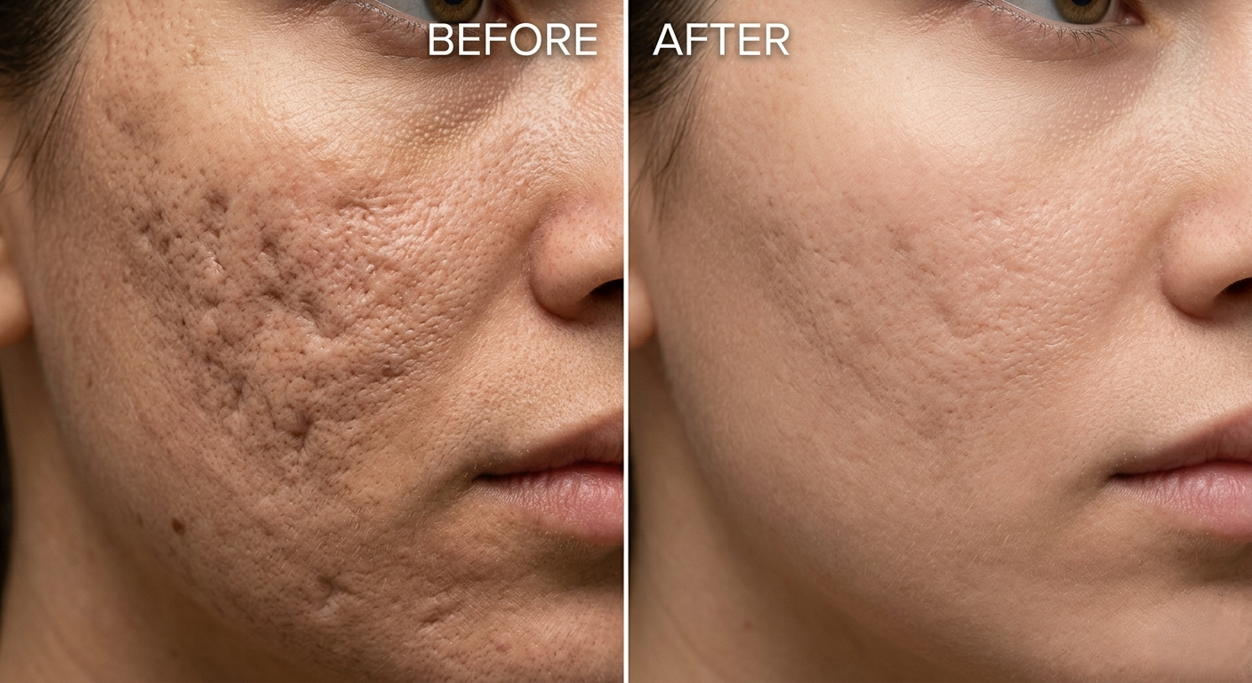 Severe Acne Scar Resurfacing Result